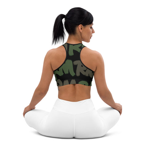 RM Graffiti RMX - Olive Camo Sports bra