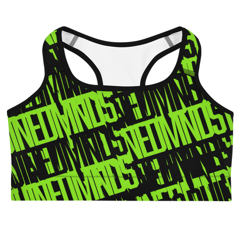 RM Roots - Block (Green/Blk) Sports Bra