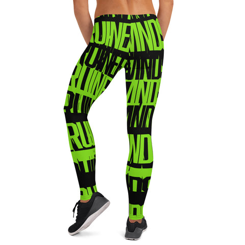 RM Roots - Bloque (verde / negro) Leggings