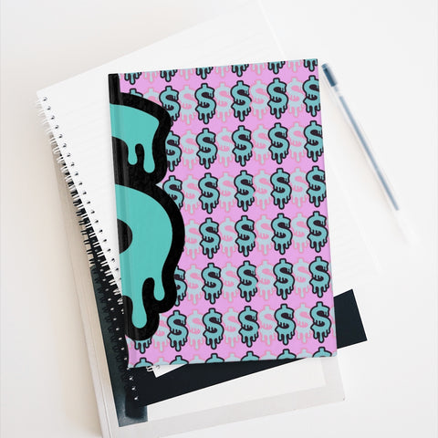 RM Roots - $Drip (Teal/Pink)Journal - Ruled Line