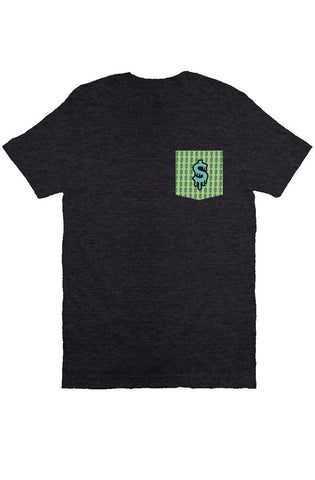 RM Roots $Drip (Blk/Grn/teal) Pocket T-Shirt