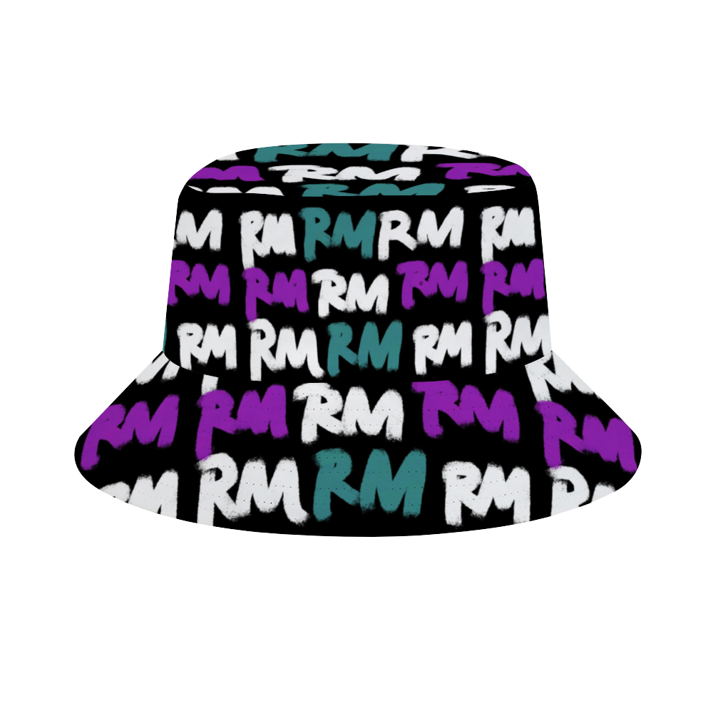 Sombrero de pescador RM Graffiti (púrpura/verde azulado)