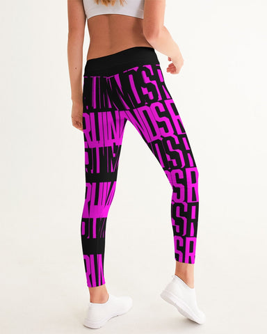 Pantalones de yoga RM BLOCK (Rosa/Negro) 