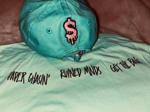 RM Roots - Sombrero de papá $Drip Hustle (Seafoam)