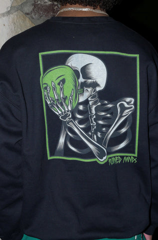 RM Skull - Sudadera con cuello redondo y máscara