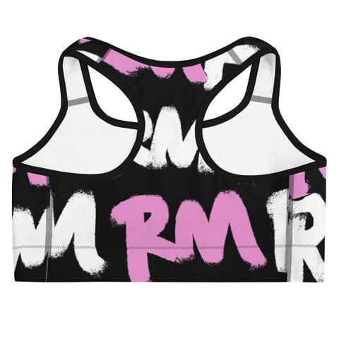 RM Graffiti RMX - Sujetador deportivo rosa caramelo 