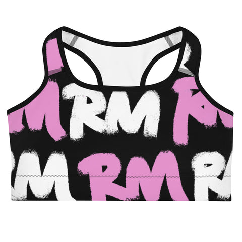 RM Graffiti RMX - Sujetador deportivo rosa caramelo 